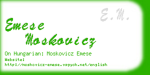 emese moskovicz business card